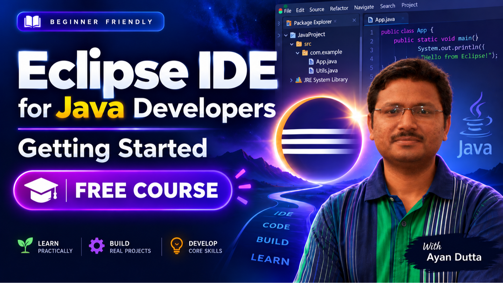 Eclipse IDE for Java Developers Getting Started free course